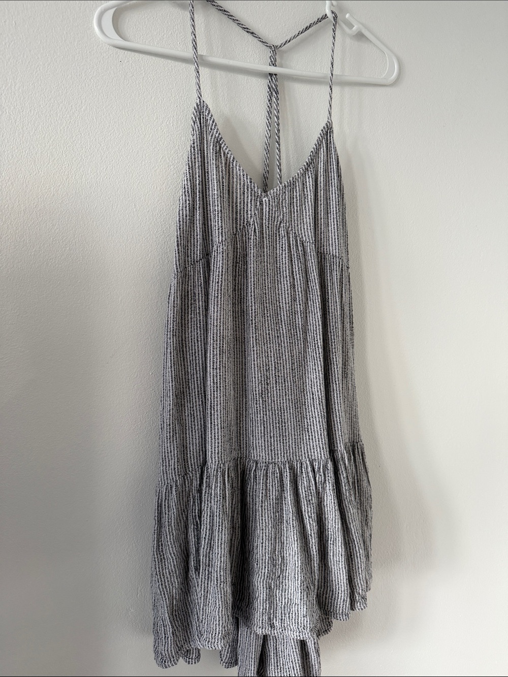 aerie Black & White Striped Mini Sundress